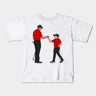 the father and son in the golf Kids T-Shirt